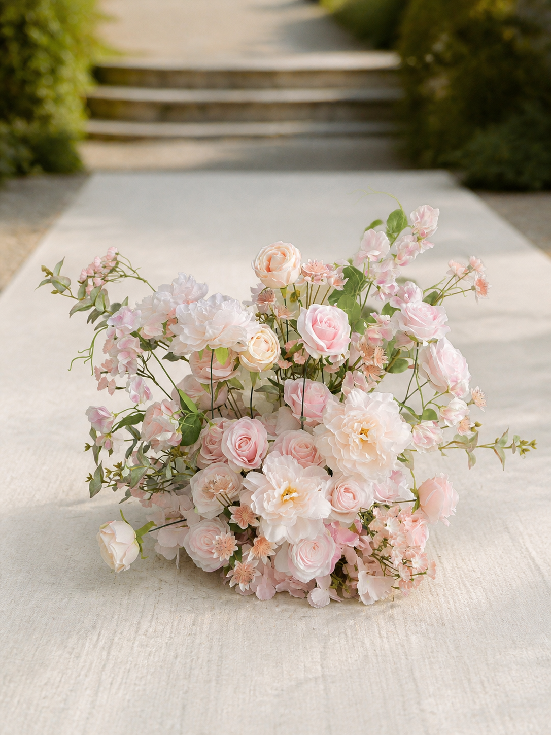 Avelisse:Pink Artificial Rose Arrangements, Wedding Aisle & Table Decor Realistic Silk Flowers with Stable Base,Reusable,Ideal for Indoor Outdoor Ceremonies,Parties & Table Centerpieces