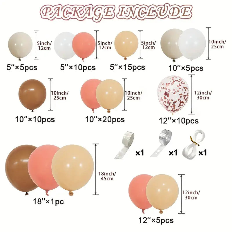 X061: 130pcs,Balloons for Happy Birthday Wedding Anniversary Valentine&