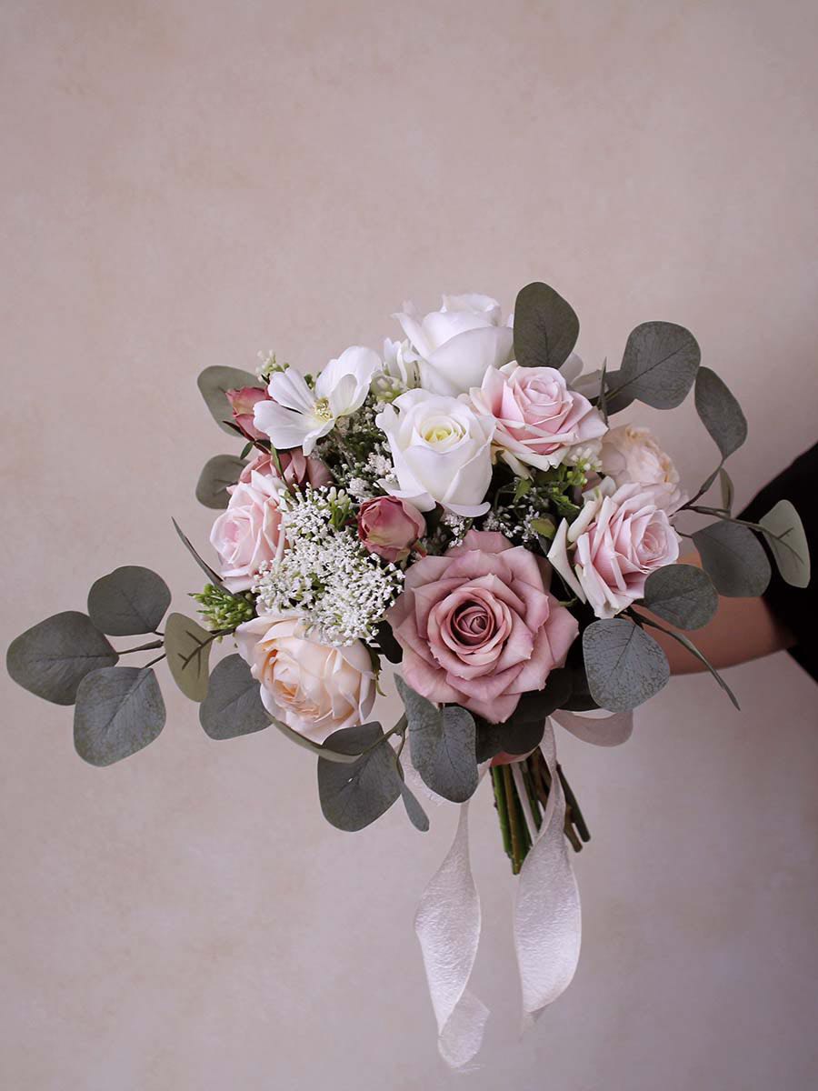 Blush Pink wedding bouquet bridal bouquet -R079 Rose Morning