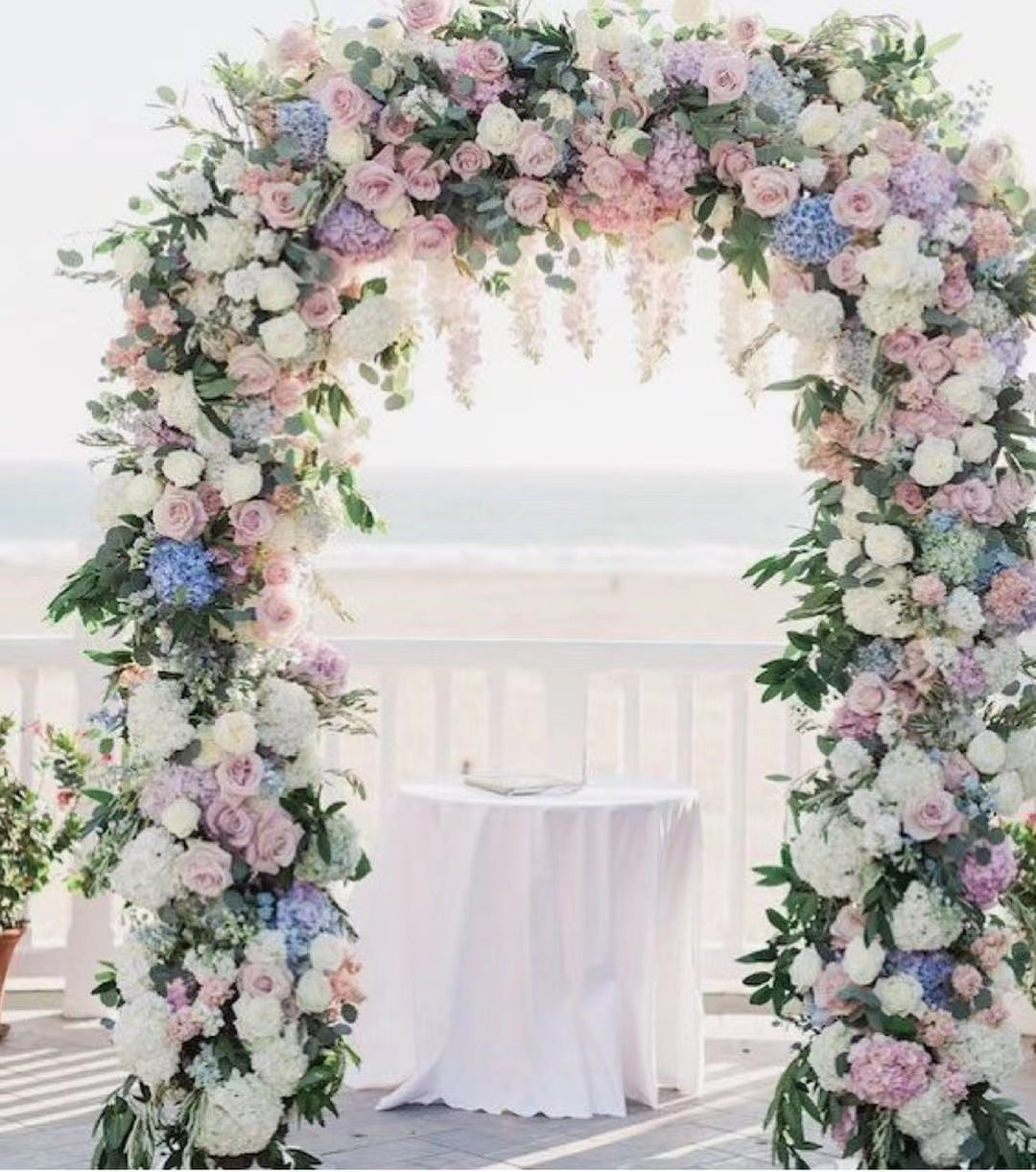 Hana:2023 New Wedding Party Background Floral Arch Decoration include Framet Rose Morning