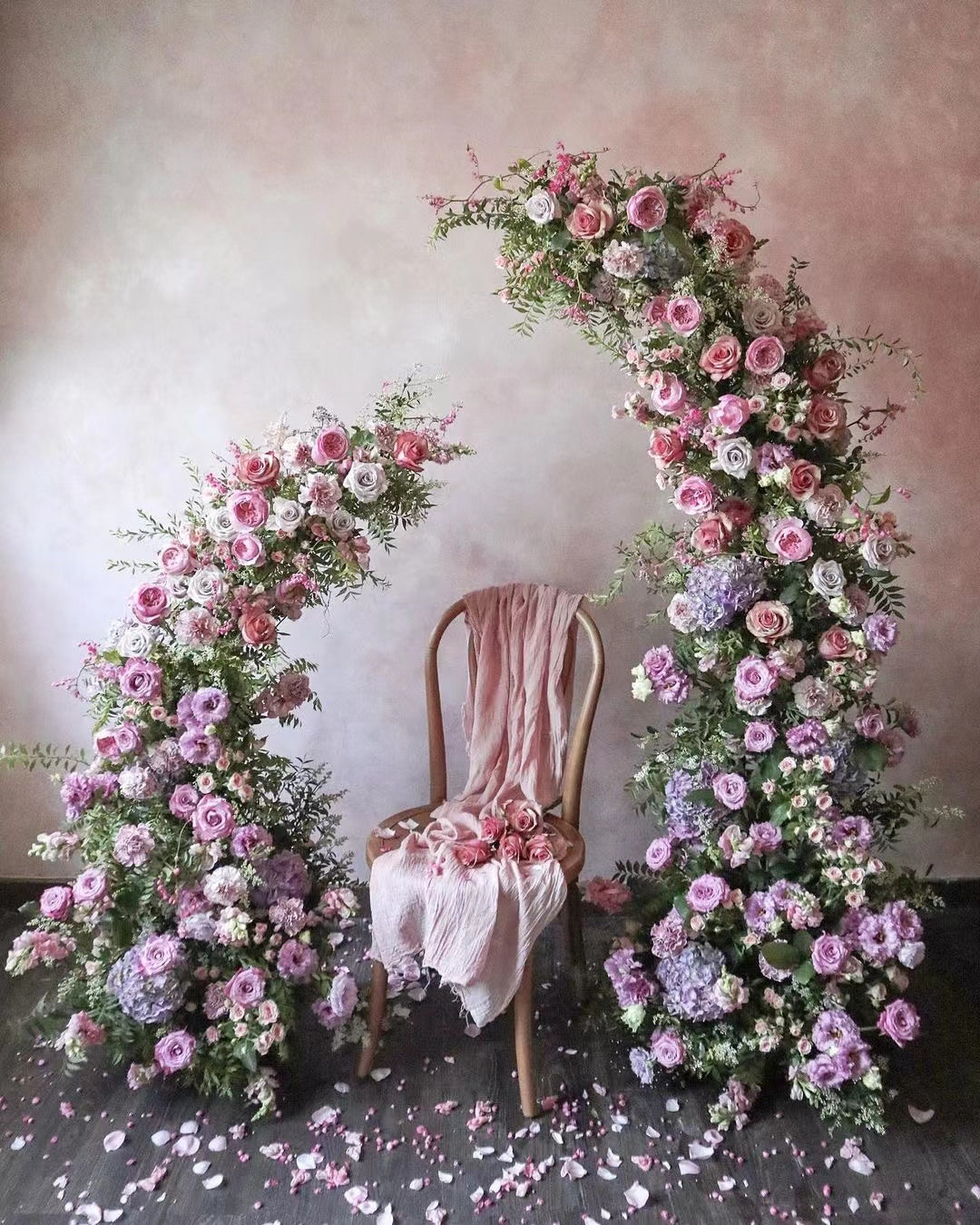 Lesley : 2023 New Wedding Party Background Floral Arch Decoration Including Frame Rose Morning