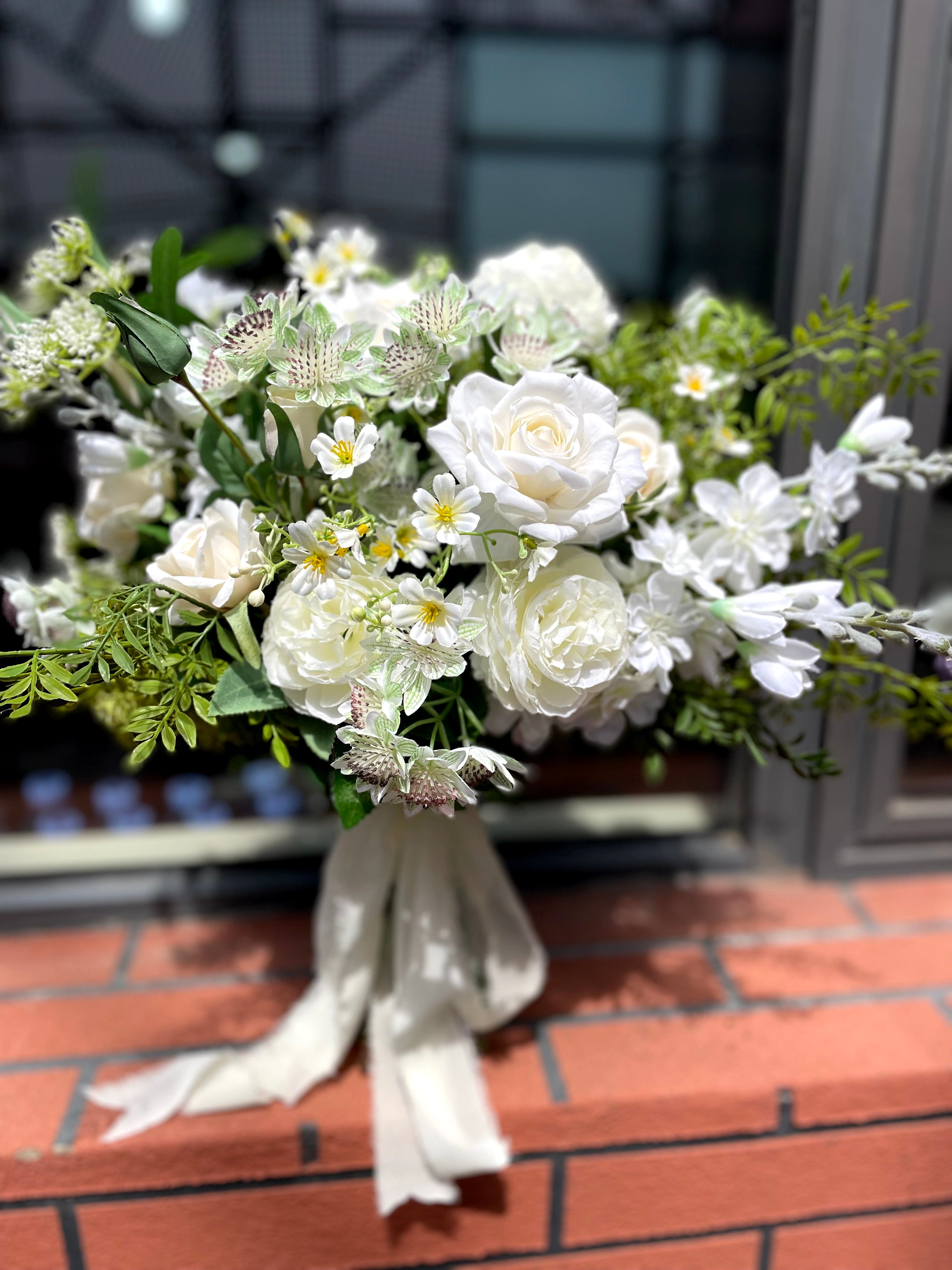 White Series Bridal Bouquet Wedding Decoration-R185 Rose Morning