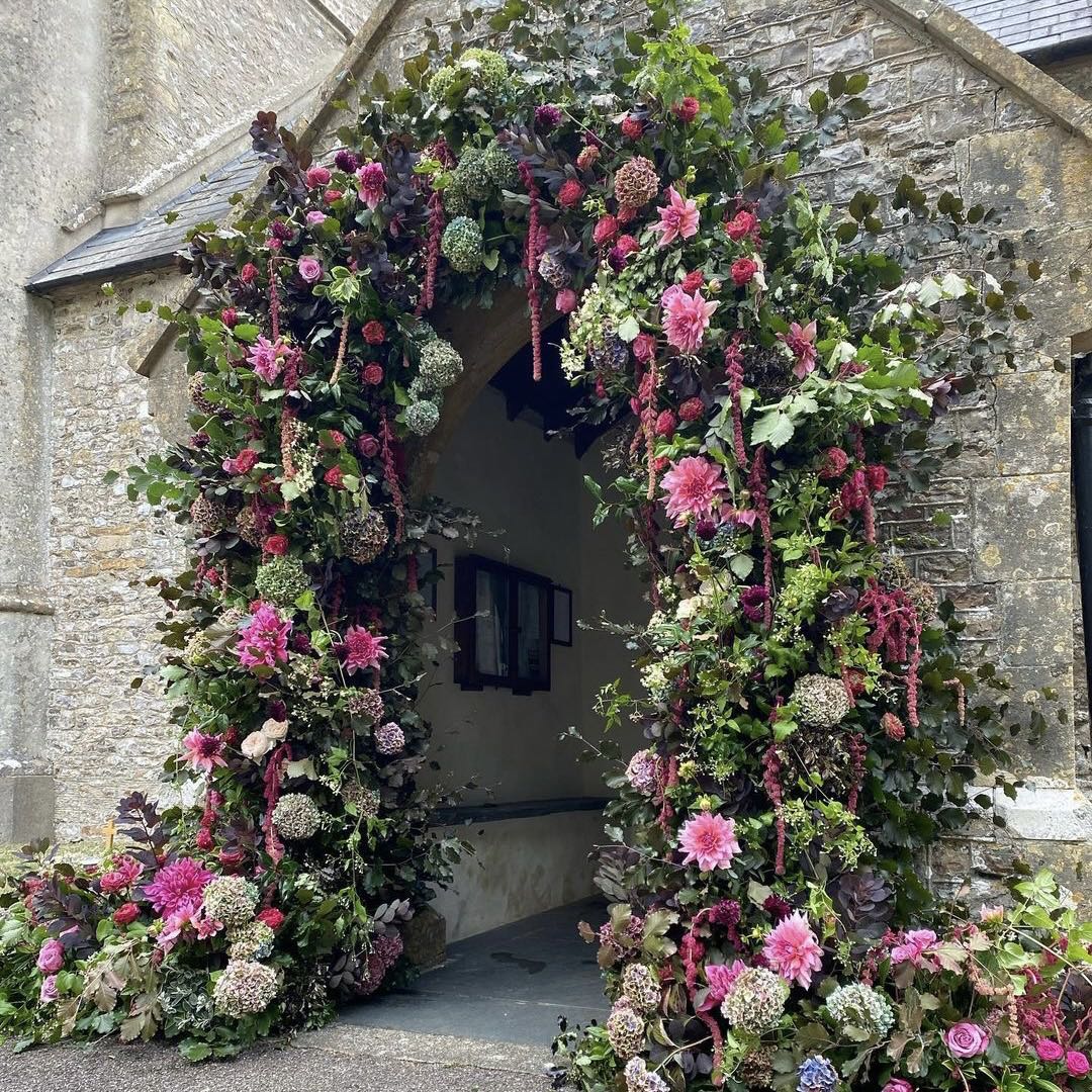 Carolina : 2023 New Wedding Party Background Floral Arch Decoration include Frame --R880 Rose Morning