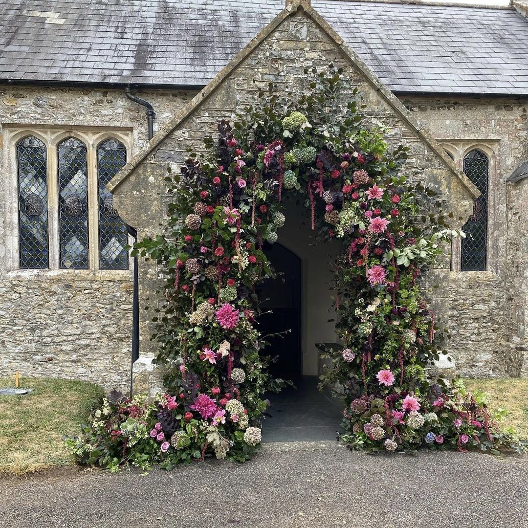 Carolina : 2023 New Wedding Party Background Floral Arch Decoration include Frame --R880 Rose Morning