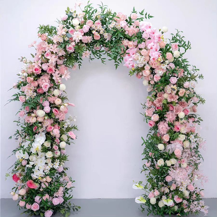 Chaisty : 2023 New Wedding Party Background Floral Arch Decoration Including Frame Rose Morning