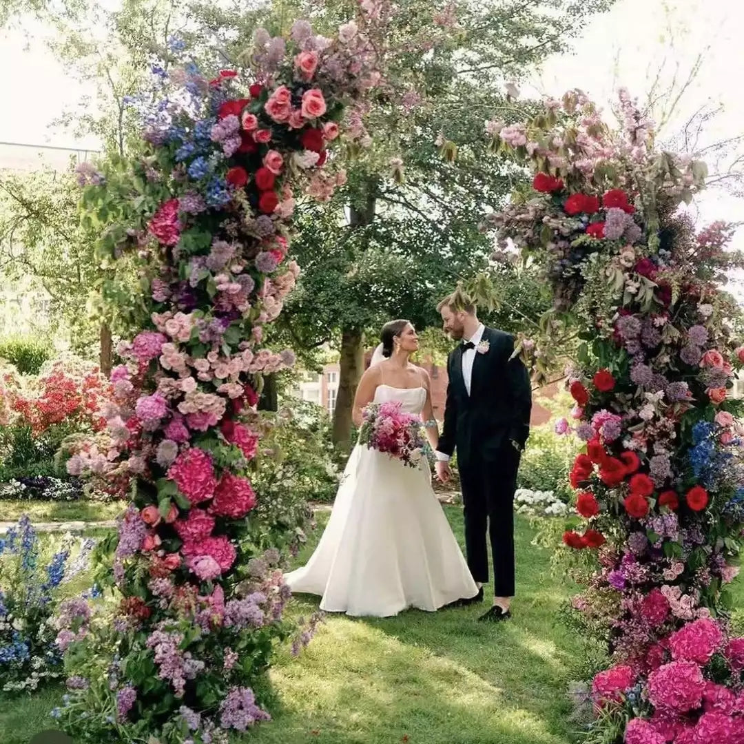 Elva : 2023 New Wedding Party Background Floral Arch Decoration Including Frame Rose Morning