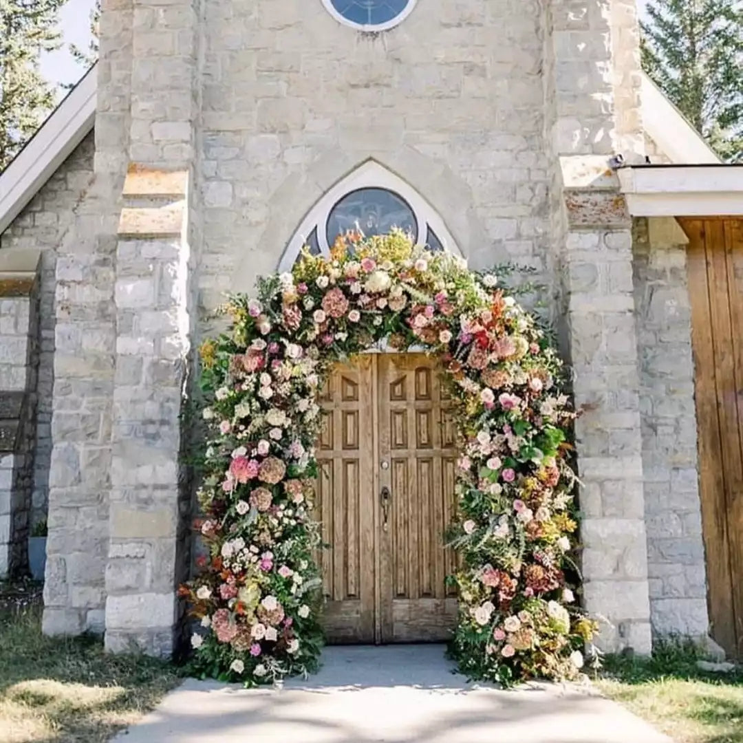Gustave : 2023 New Wedding Party Background Floral Arch Decoration include Frame Rose Morning