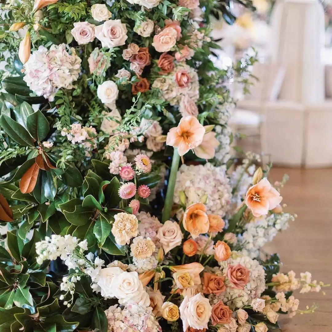 Hilda : New Wedding Party Background Floral Arch Decoration Rose Morning