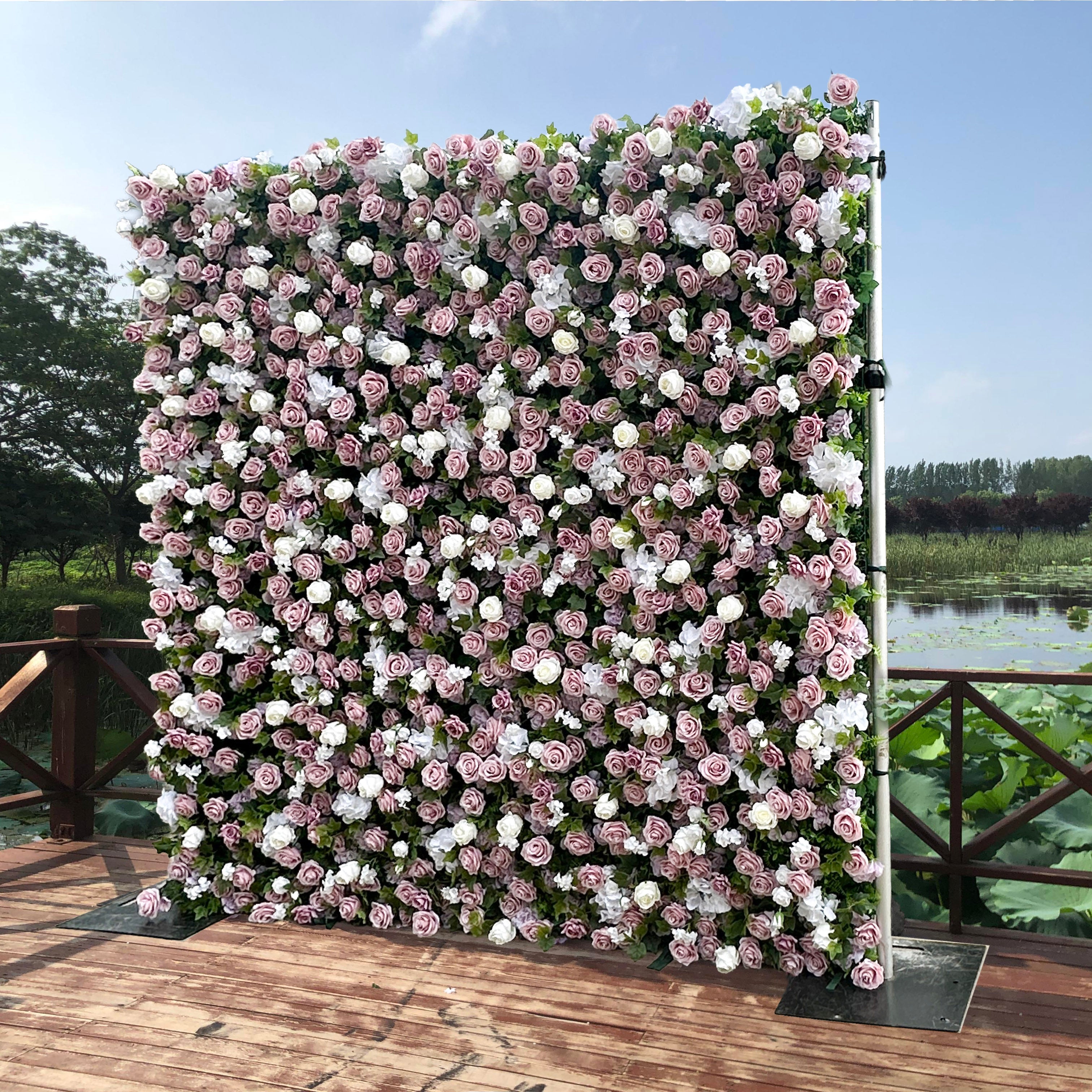 UL809:3D Unique Limited Fabric Artificial rolling up curtain flower wall (The ONLY ONE piece in the world)