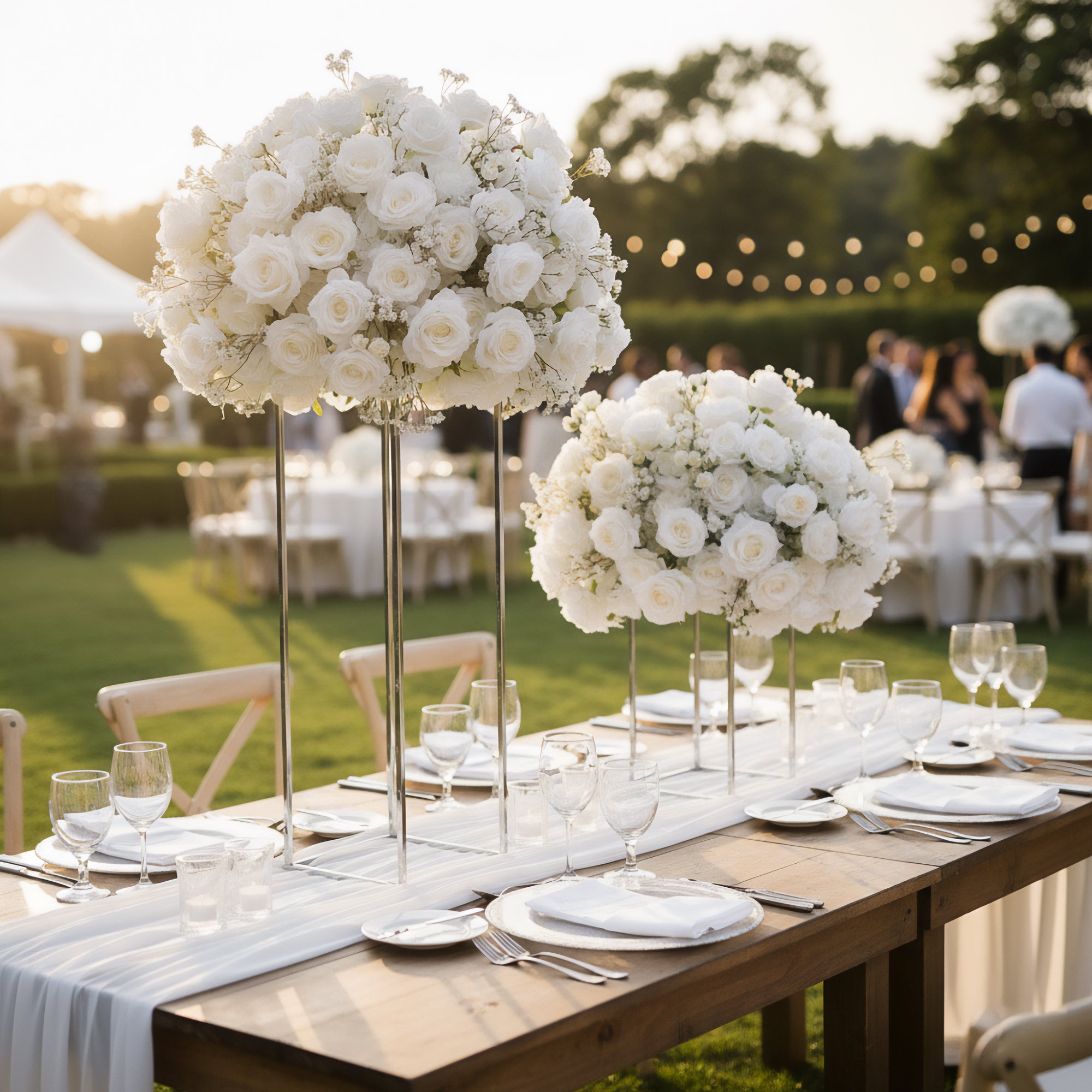 E: Two Flower Balls Flower Centerpiece Bouquet Table Decoration