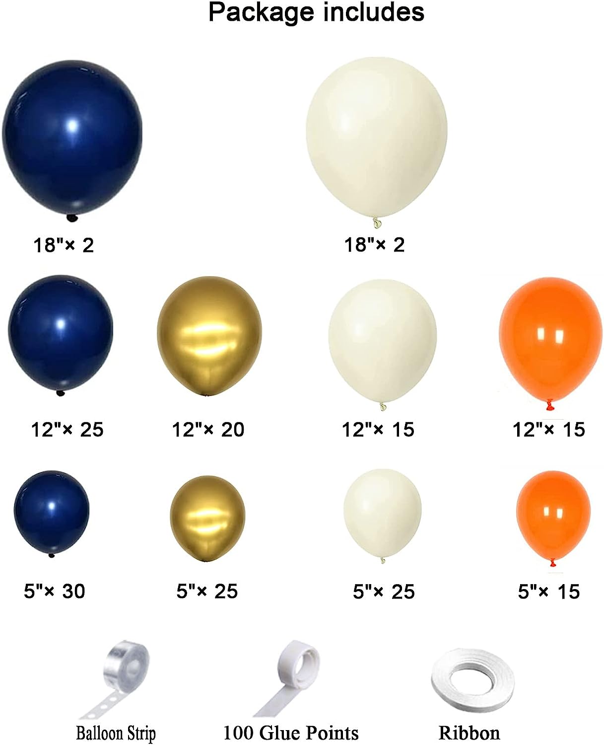 This is a party decoration set of dark blue balloons, suitable for various occasions including birthdays, wedding anniversaries, Valentine&
