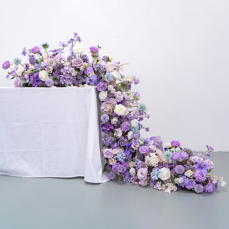 Amethyst:2023 New Long strip flower row trailing long table table arrangement table flower R258 Rose Morning