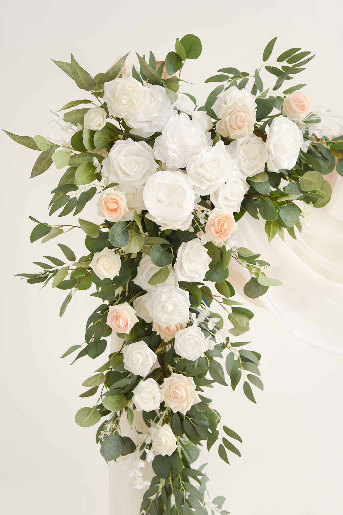 L002: 2023 Wedding Arch Decoration Drapes and Flowers Not including the Frame Rose Morning