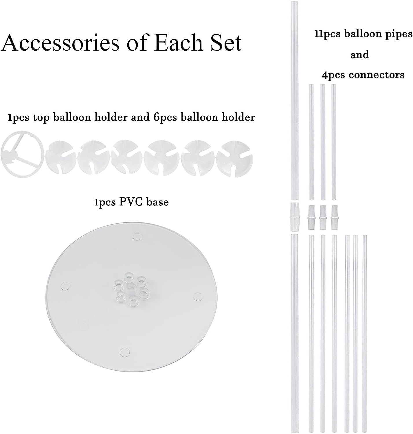 Balloon Stand Kits, Balloon Sticks with Base For Table Floor Graduation Baby Shower Happy Birthday Engagement Fiesta Party Decorations Class 7 Sets 28 Inch Rose Morning