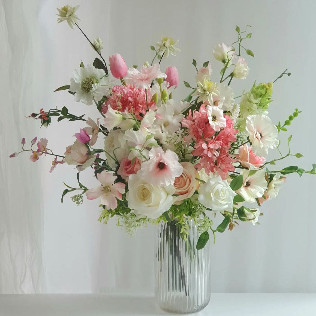 Pale pink bouquet wedding props -R160 Rose Morning