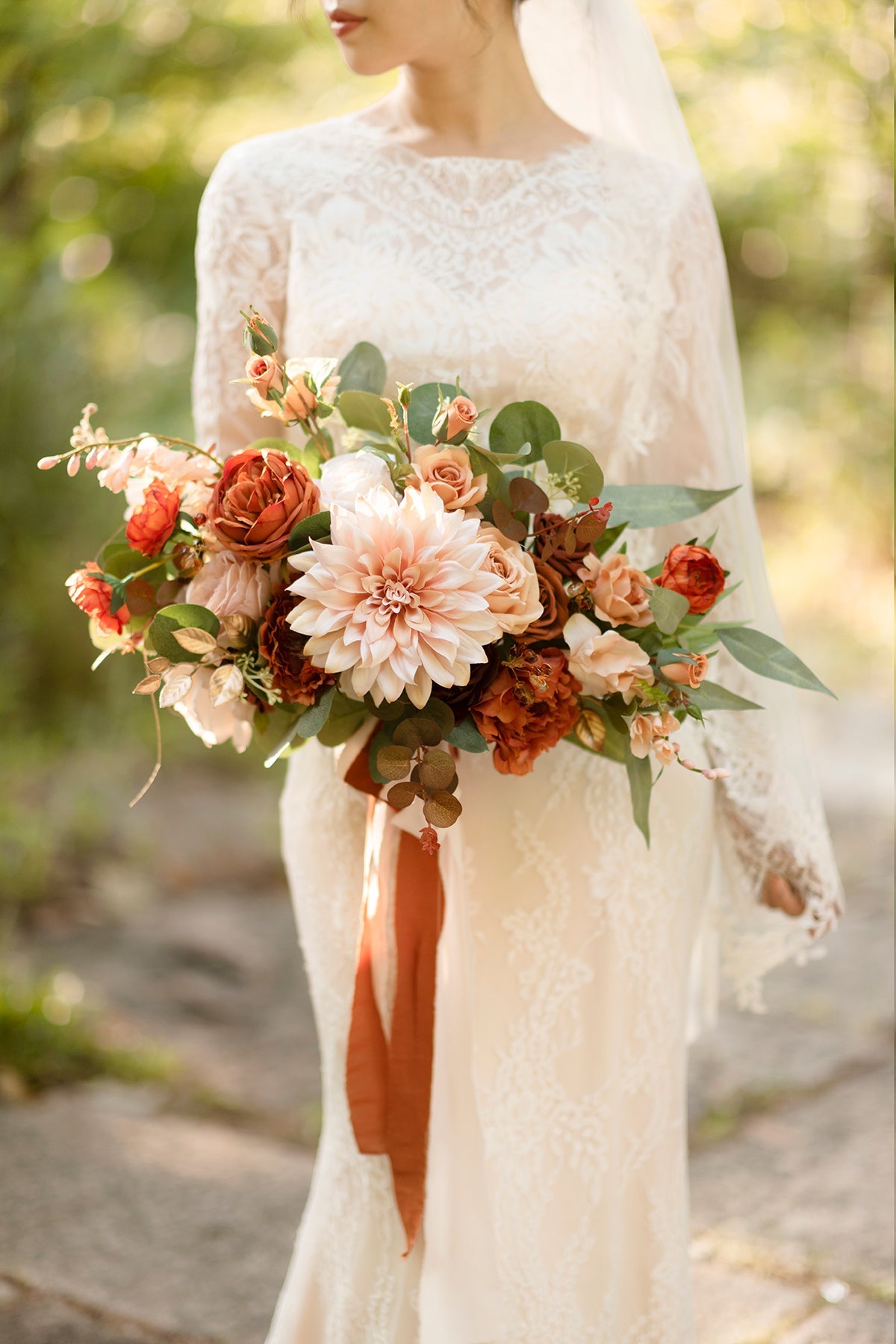 Autumn bride holding flowers wedding props -R107 Rose Morning