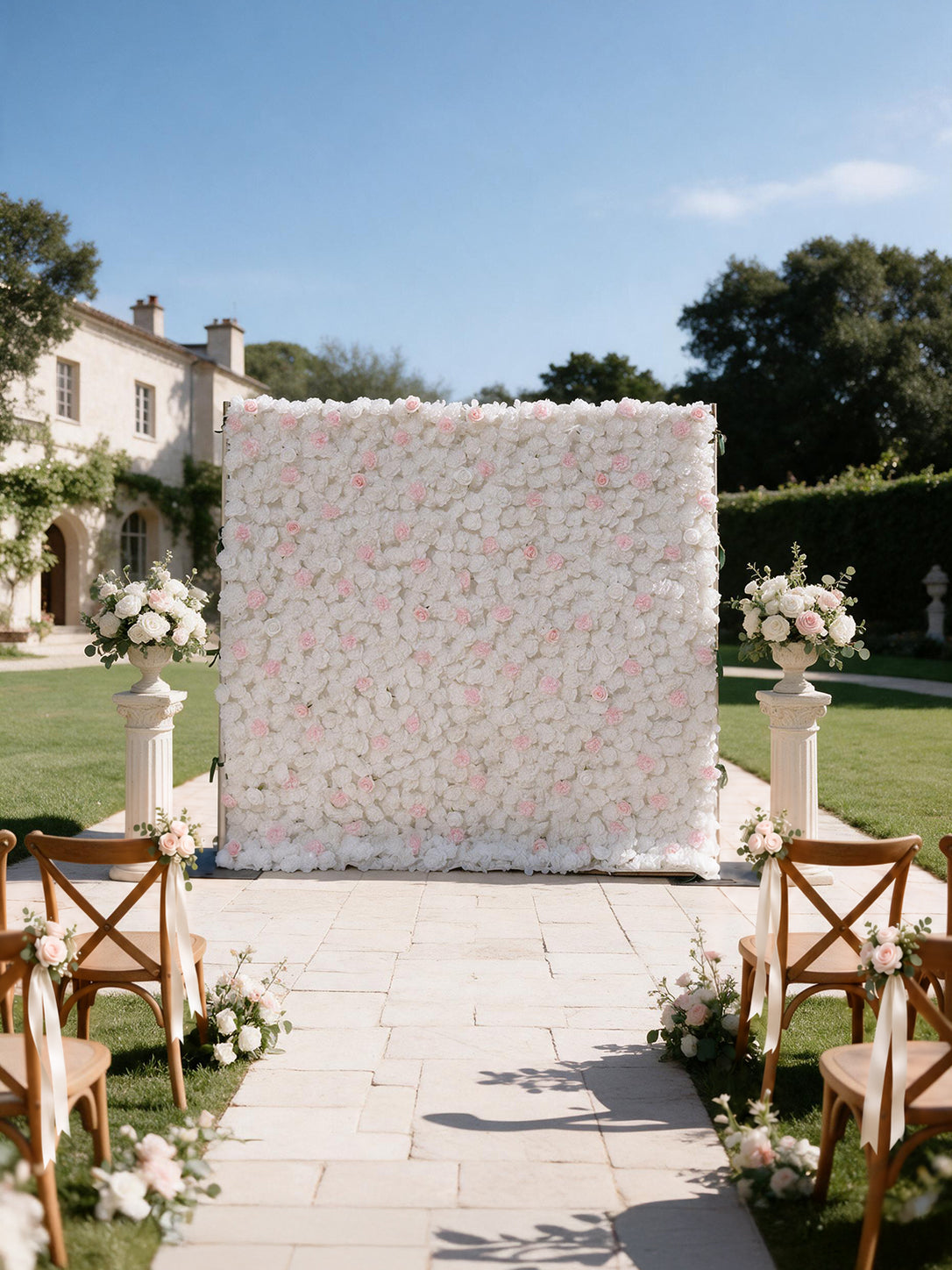 Meryl: 3D Fabric Artificial Zip Up Curtain Flower Wall For Wedding and Events Decoration