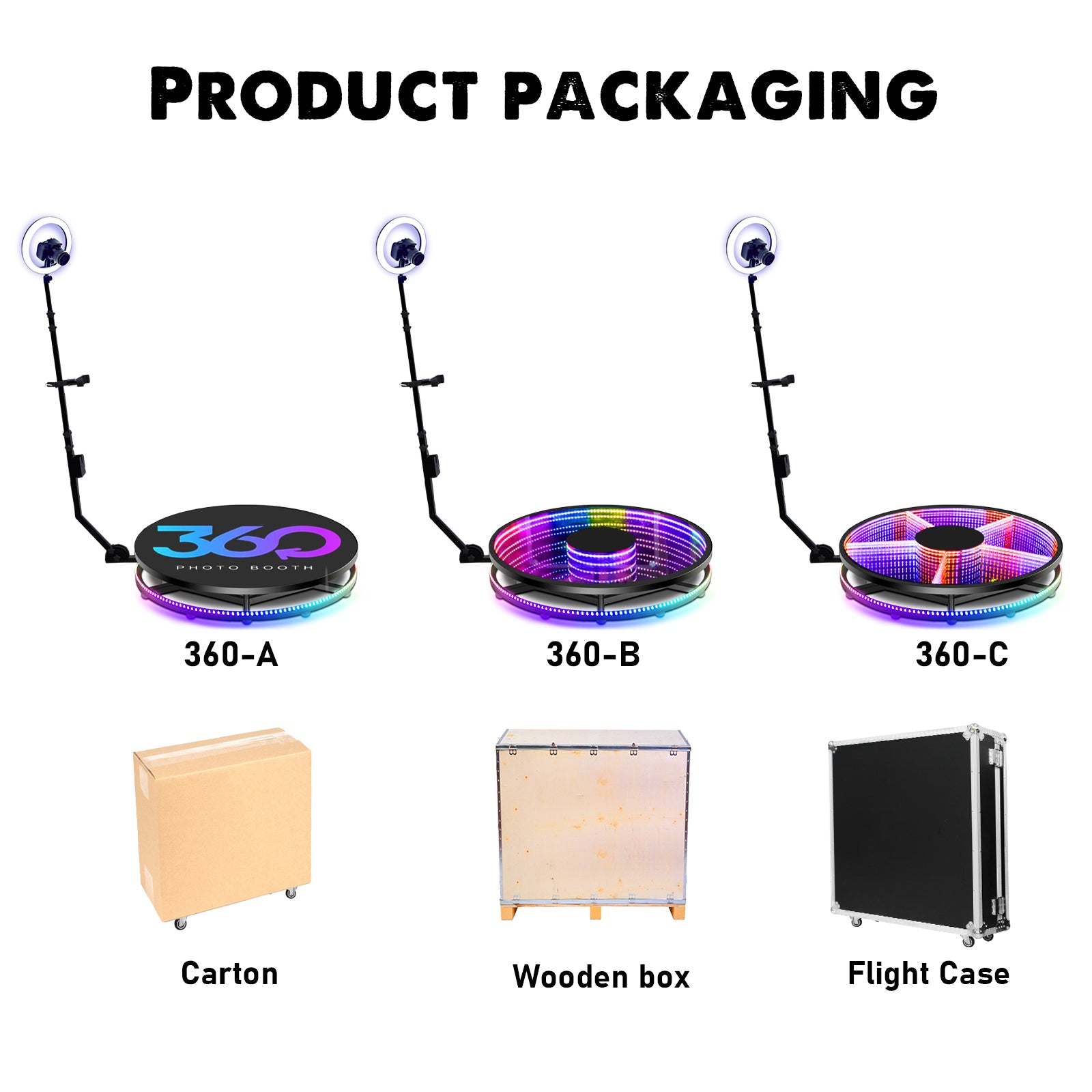 Upgraded Remote Control Bottom LED Lights Fill Light High Quality Factory Price Fast Shipping 360 Photo Booth
