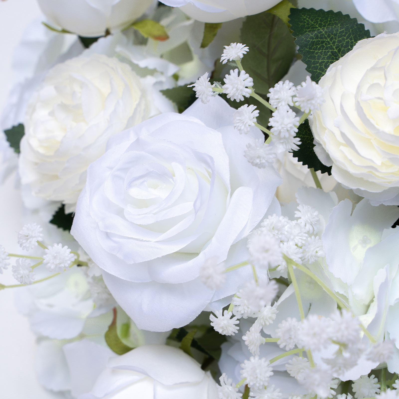2pcs White Rose Wedding Aisle Flowers,Aisle Flowers for Wedding Ceremony