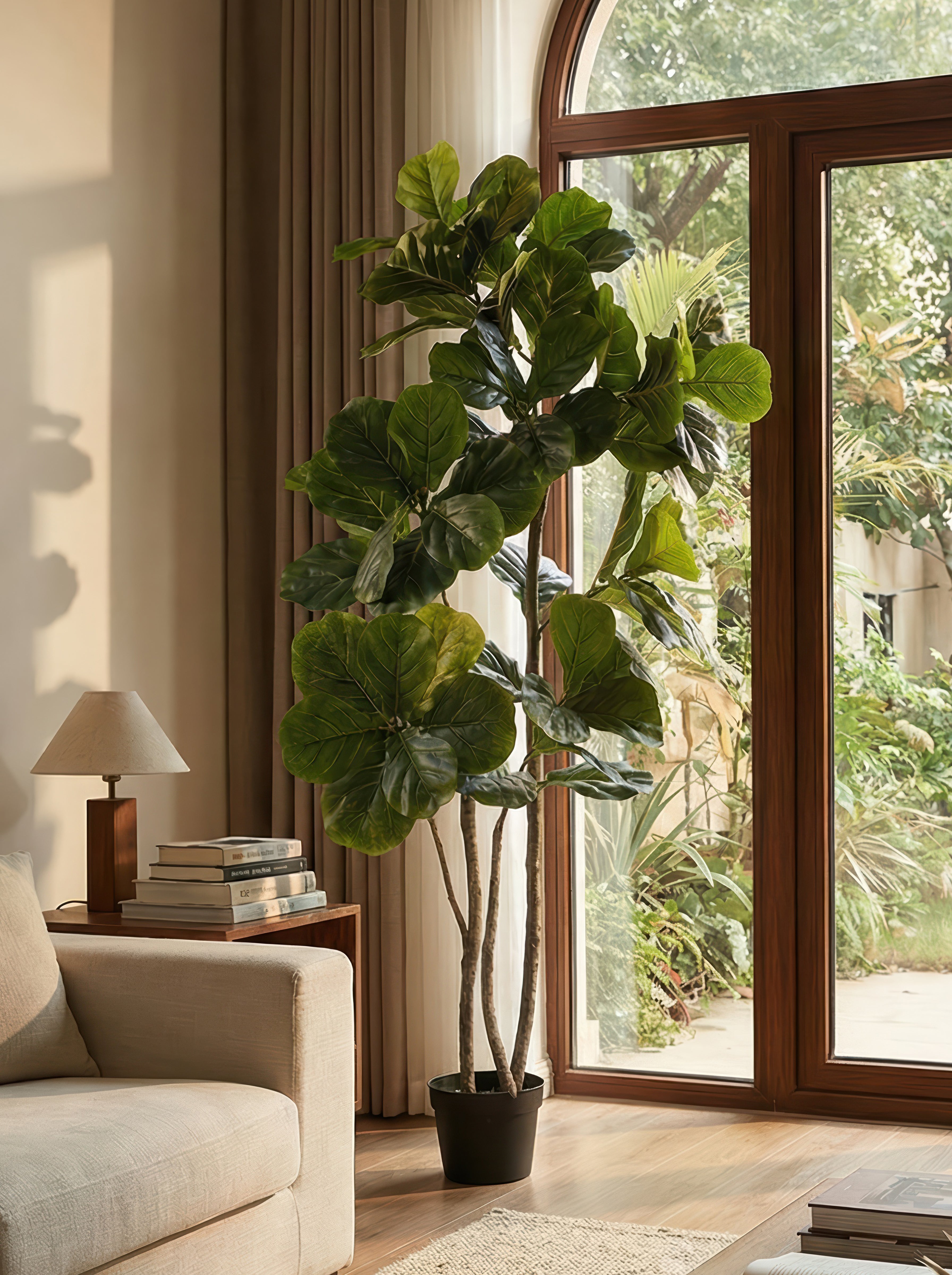 59.1" Artificial Fiddle Leaf Fig – Nordic-Inspired Statement Tree for Modern Interiors