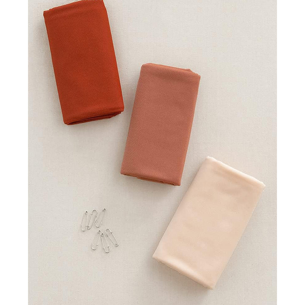 Classic Terracotta Wedding Arch Draping Fabric 3 Panels Chiffon Fabric Drapery Rose Morning