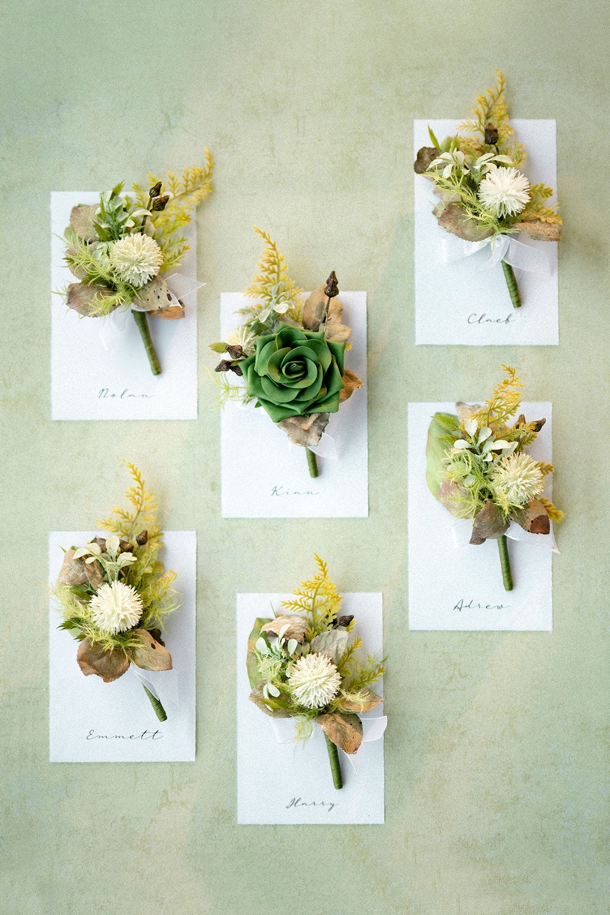 Emerald and Tawny Corsage -R155 Rose Morning