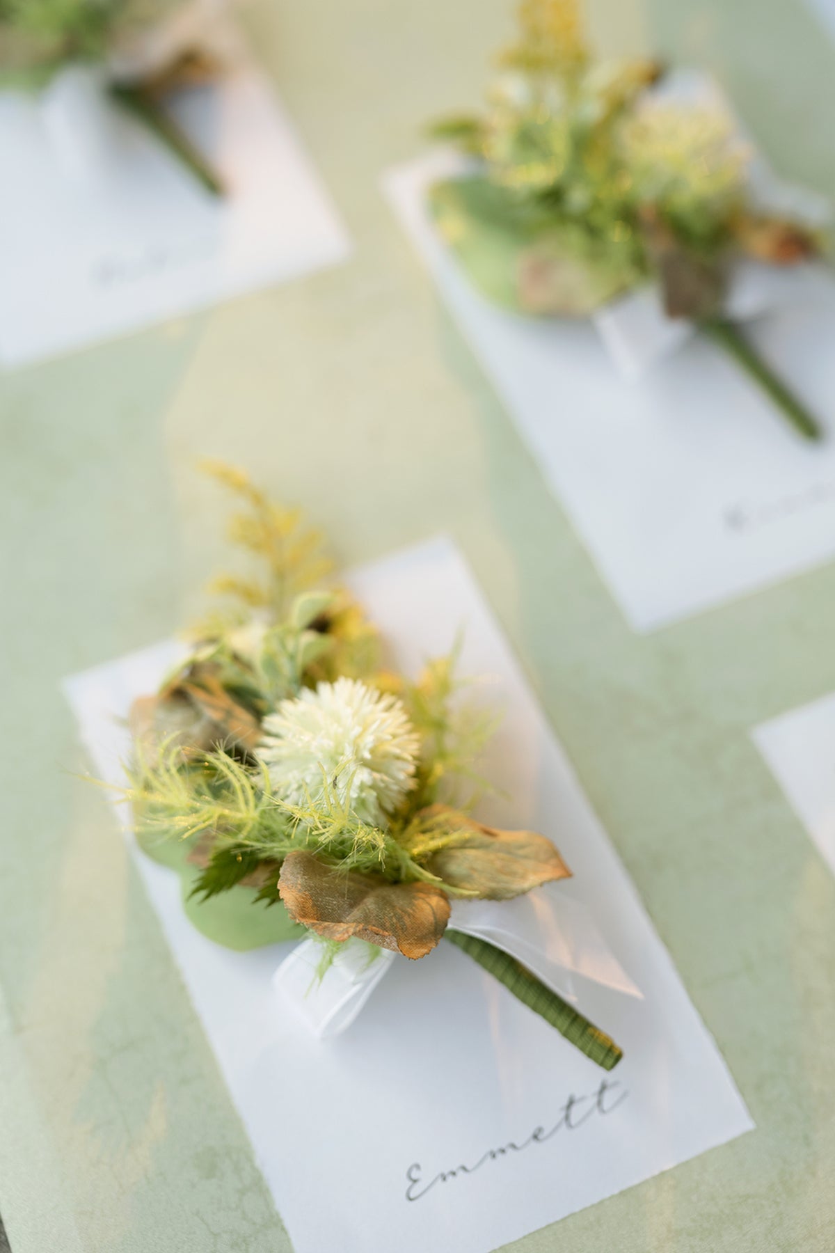Emerald and Tawny Corsage -R155 Rose Morning