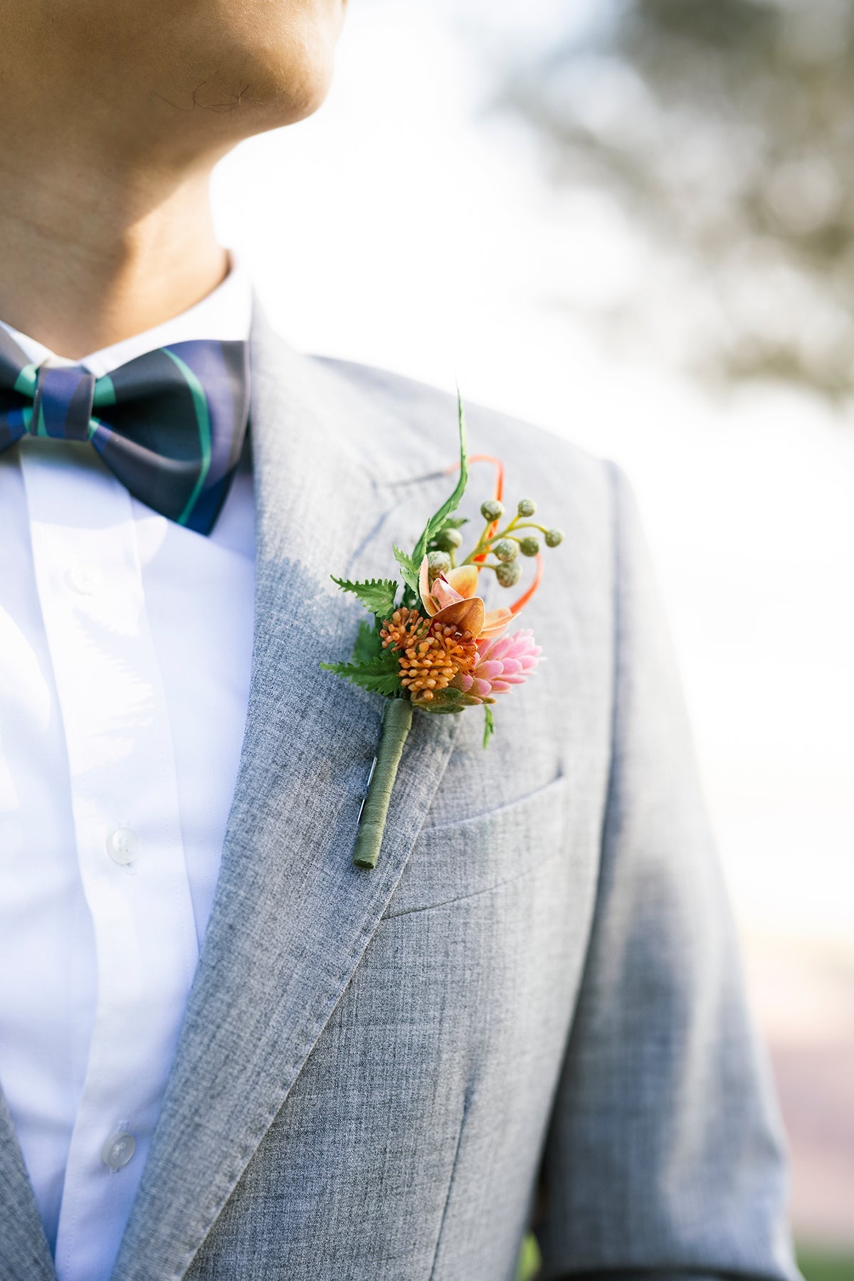 Tropical Pocket Corsage Wedding Decor -R154 Rose Morning