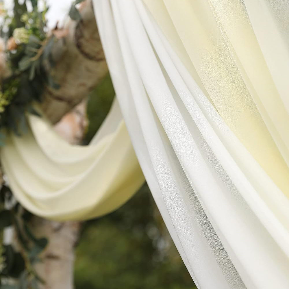 Light Yellow Wedding Arch Draping Fabric 2 Panels Rose Morning