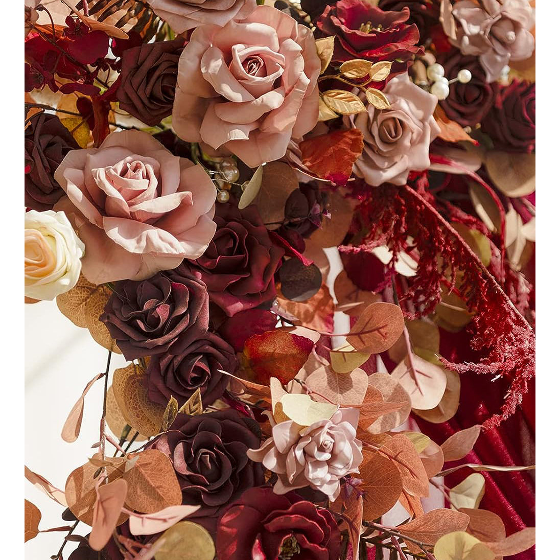 Wedding Arch Flowers with Drapes Kit (Pack of 5) Rose Morning