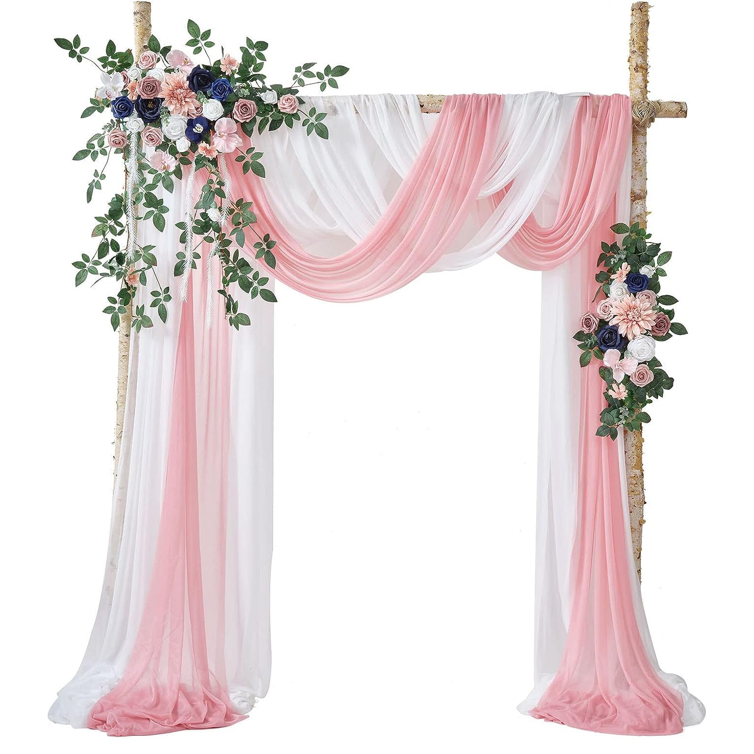 Dusty Rose&Navy Blue Wedding Arch Flowers Kit (Pack of 5) Rose Morning