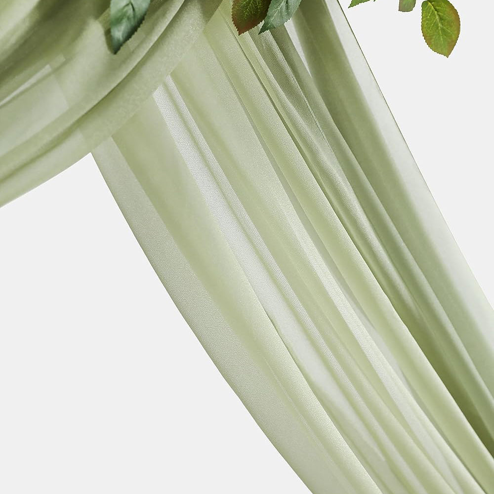Lemon Green Wedding Arch Draping Fabric 2 Panel Rose Morning
