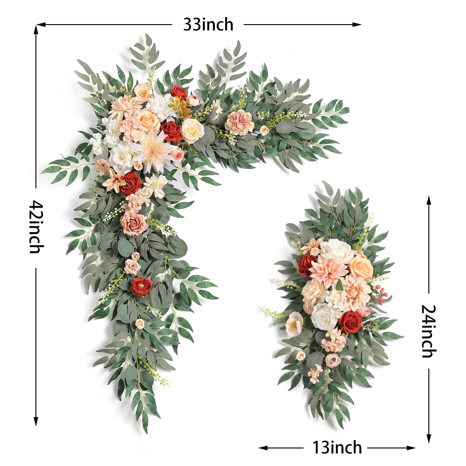 Y021: Champagne Wedding Arch Flowers Kit (Pack of 4) Rose Morning