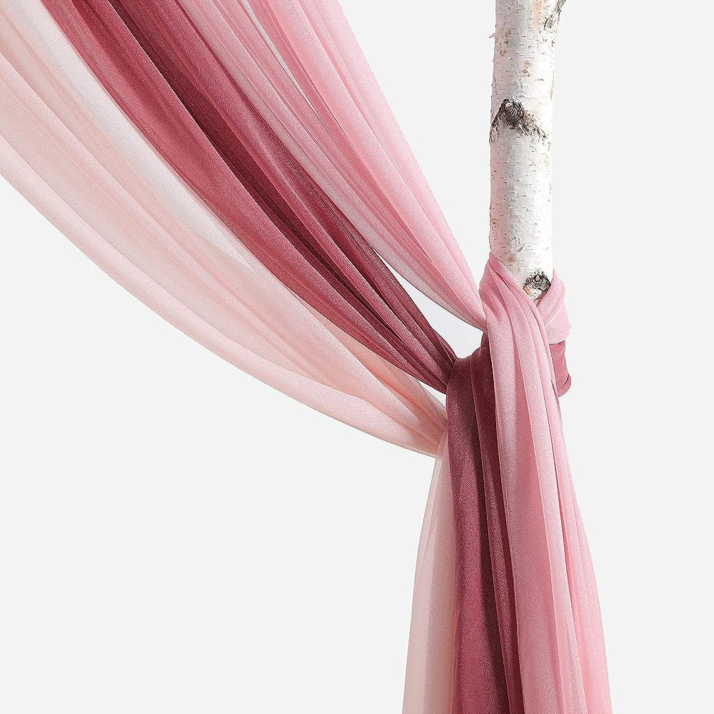 Chic Dusty Rose Wedding Arch Draping Fabric 3 Panels Rose Morning