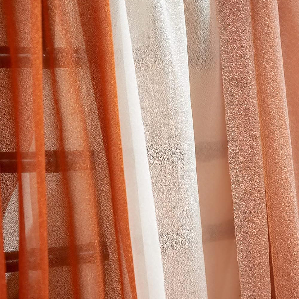 Classic Terracotta Wedding Arch Draping Fabric 3 Panels Chiffon Fabric Drapery Rose Morning