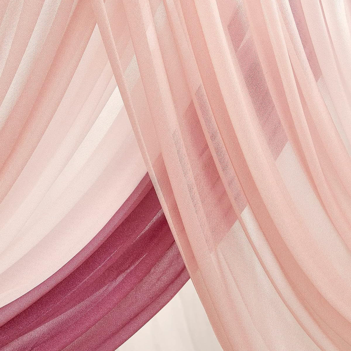 Beanpastepink 3 Panels Wedding Arch Draping Fabric Rose Morning