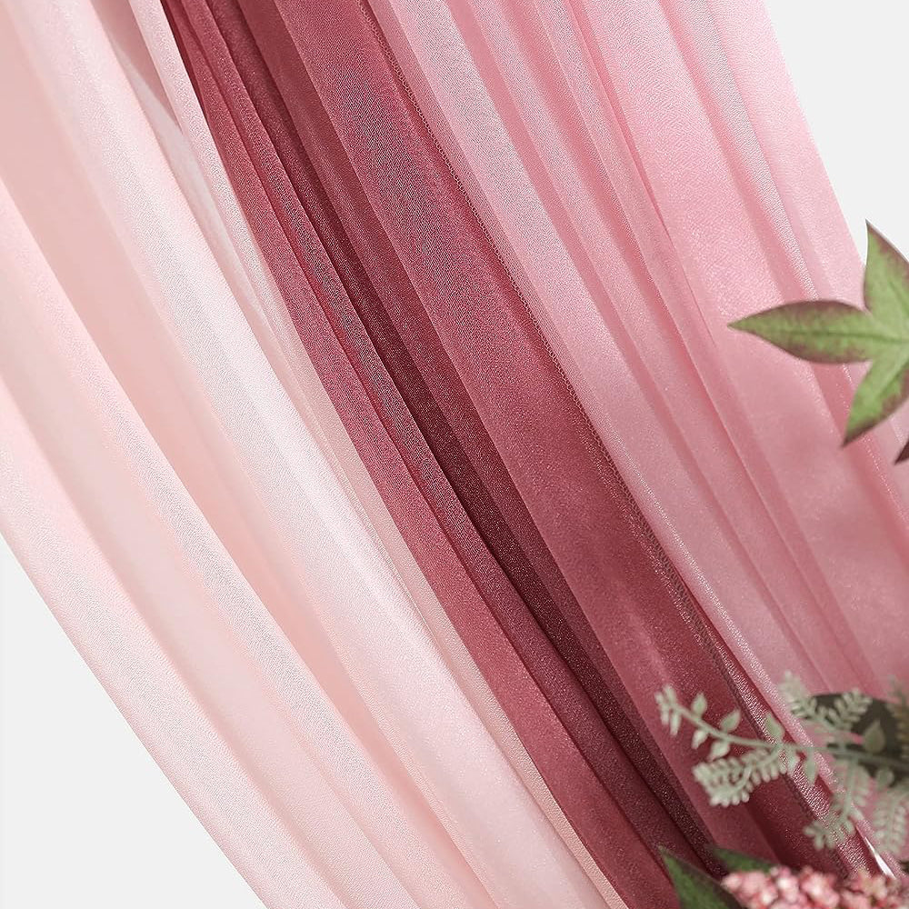 Chic Dusty Rose Wedding Arch Draping Fabric 3 Panels Rose Morning