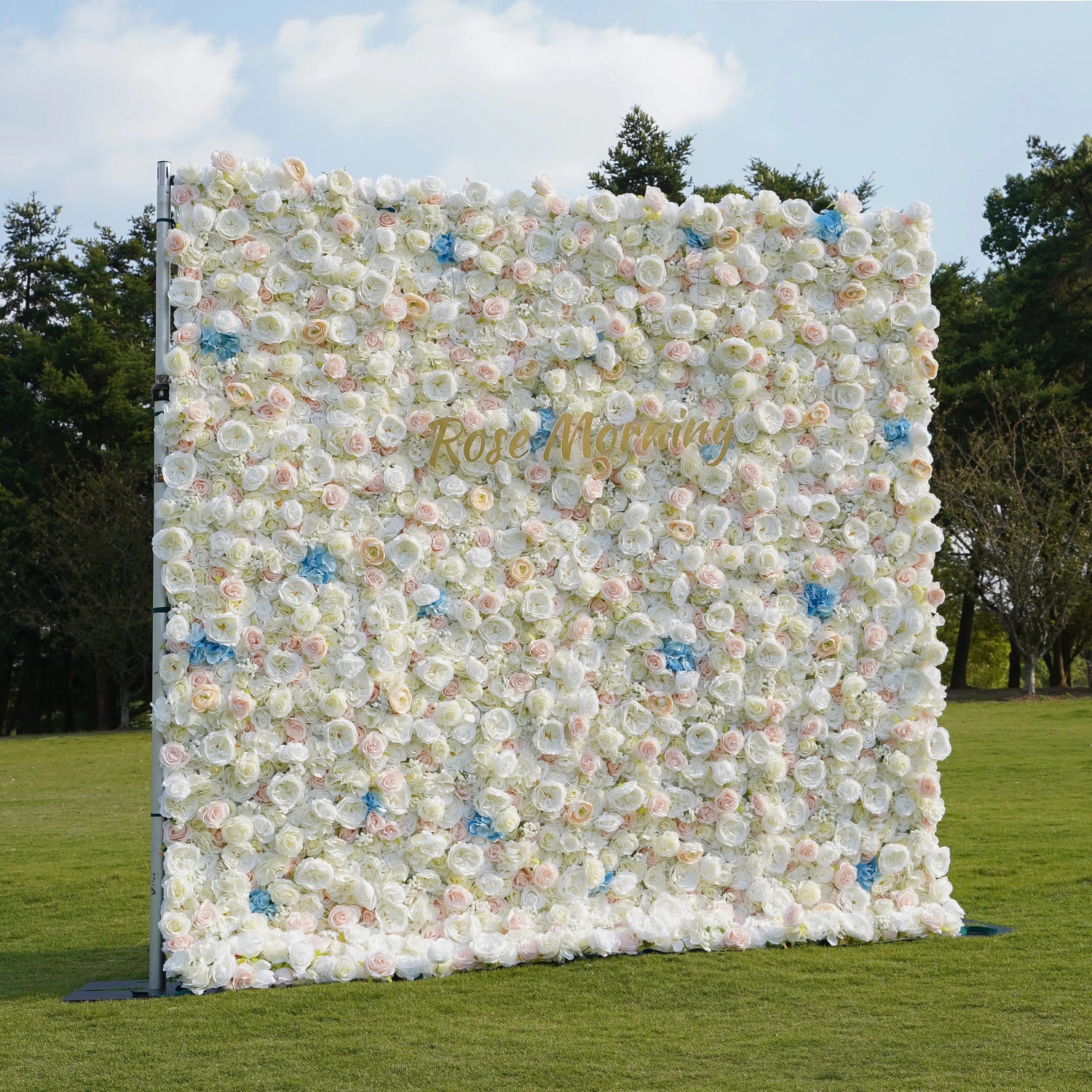 Adele:5D Fabric Artificial rolling up curtain flower wall