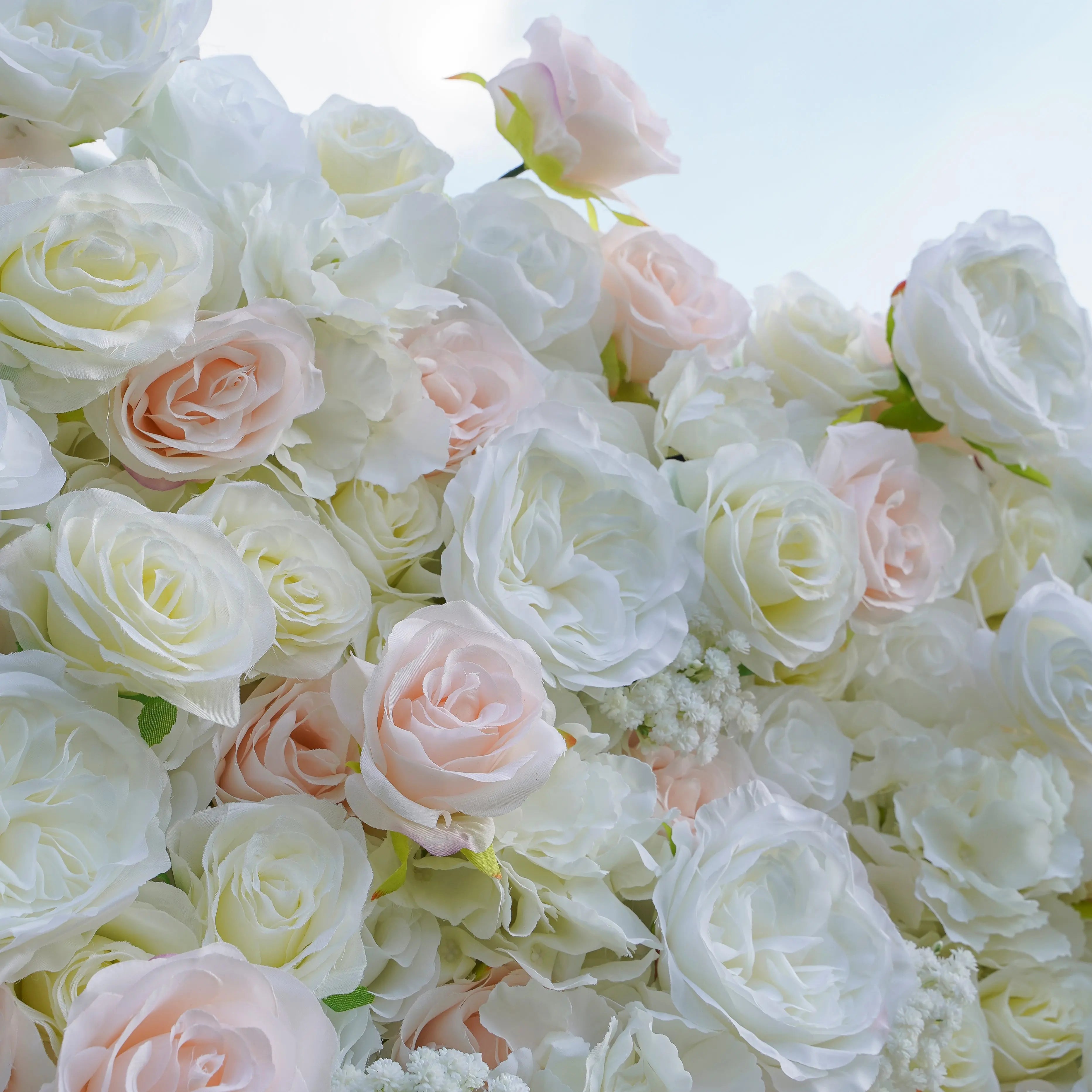 Adele:5D Fabric Artificial rolling up curtain flower wall