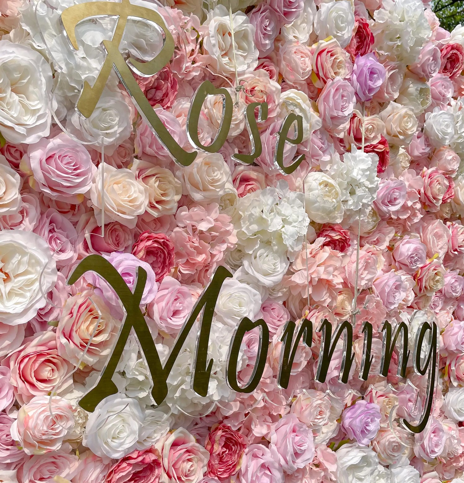 Allan:5D Fabric Artificial rolling up curtain flower wall