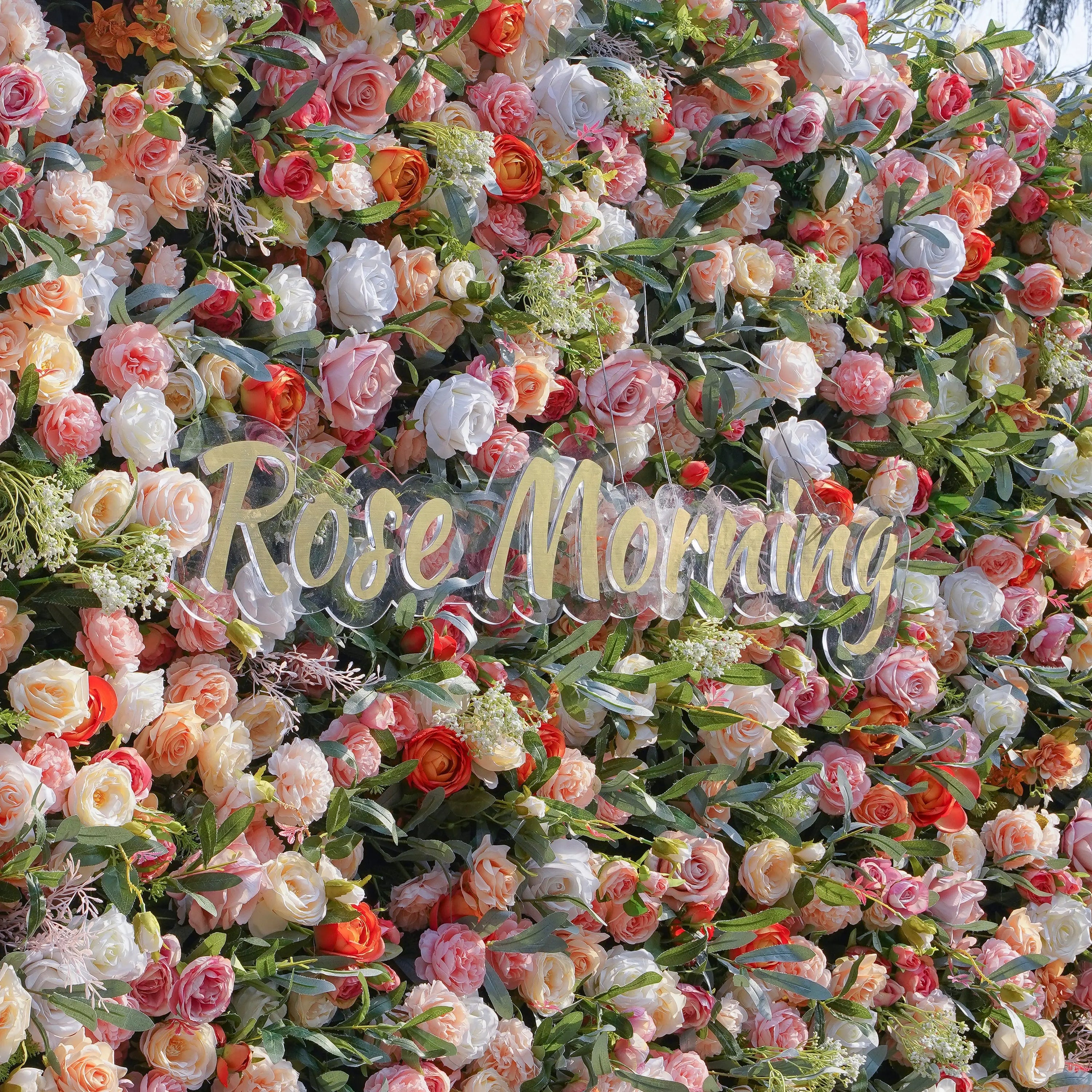 Amanda:5D Fabric Artificial rolling up curtain flower wall