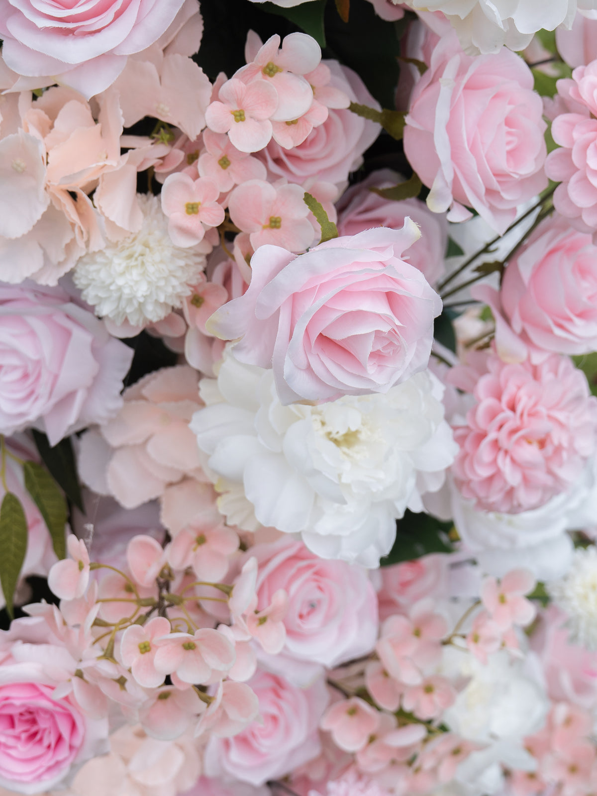 Elsie: Pink Wedding Background Arch KT Backdrop Decorative Flower Row Excludes Frame