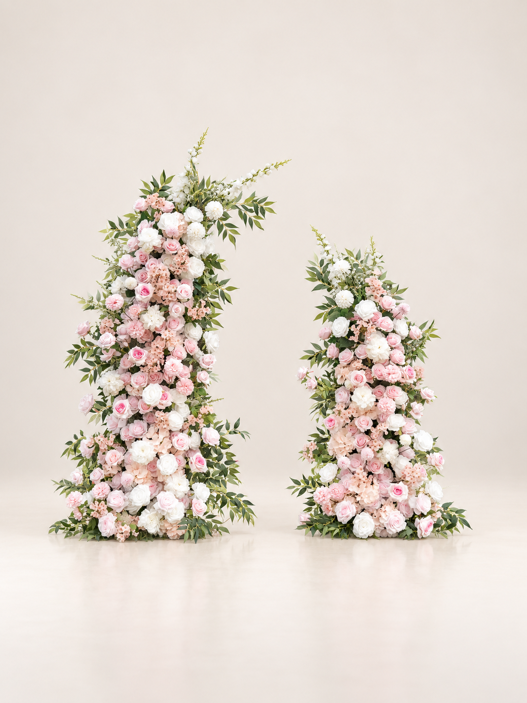 Elsie: Pink Wedding Background Arch KT Backdrop Decorative Flower Row Excludes Frame