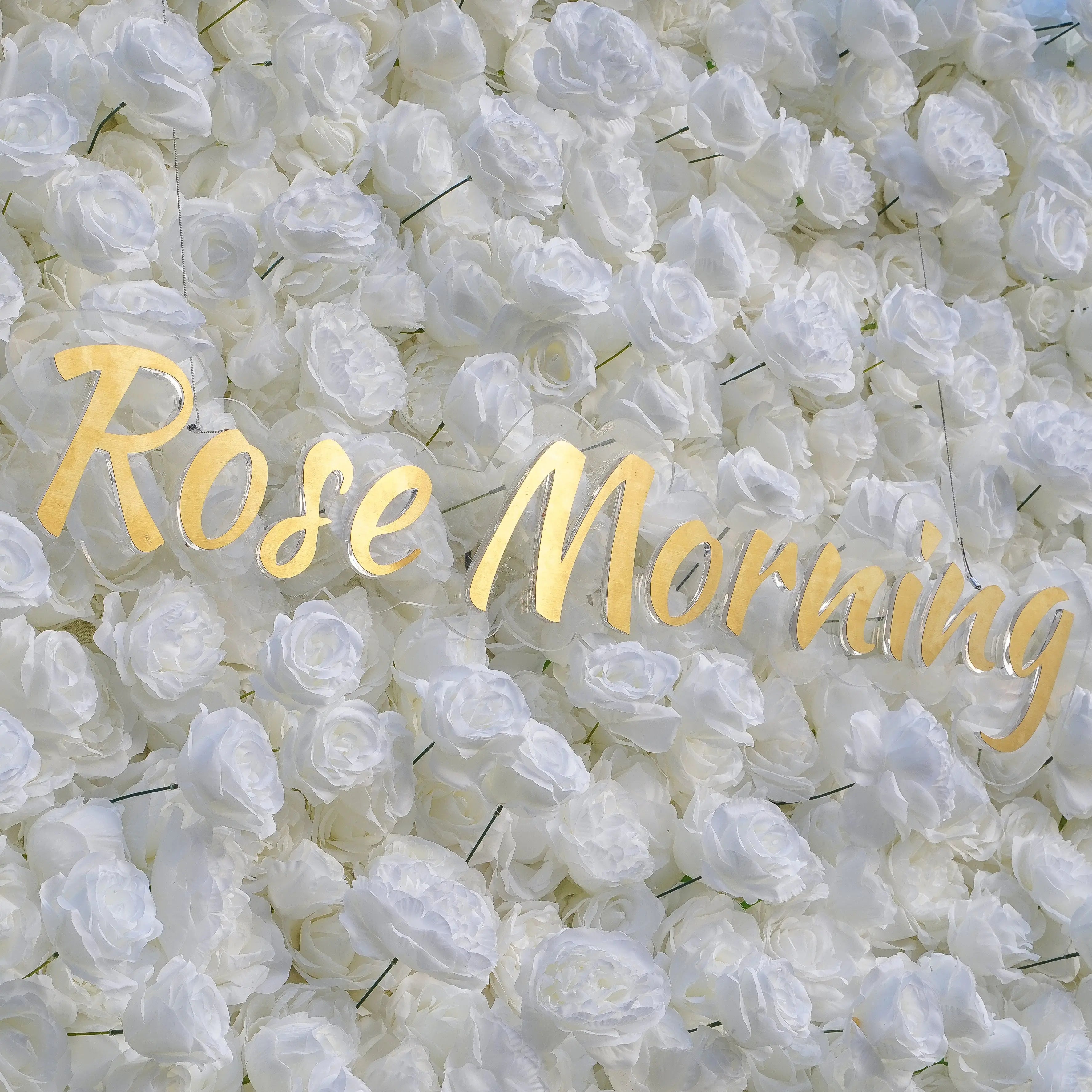 Angel:5D Fabric Artificial rolling up curtain flower wall (Ready to ship)