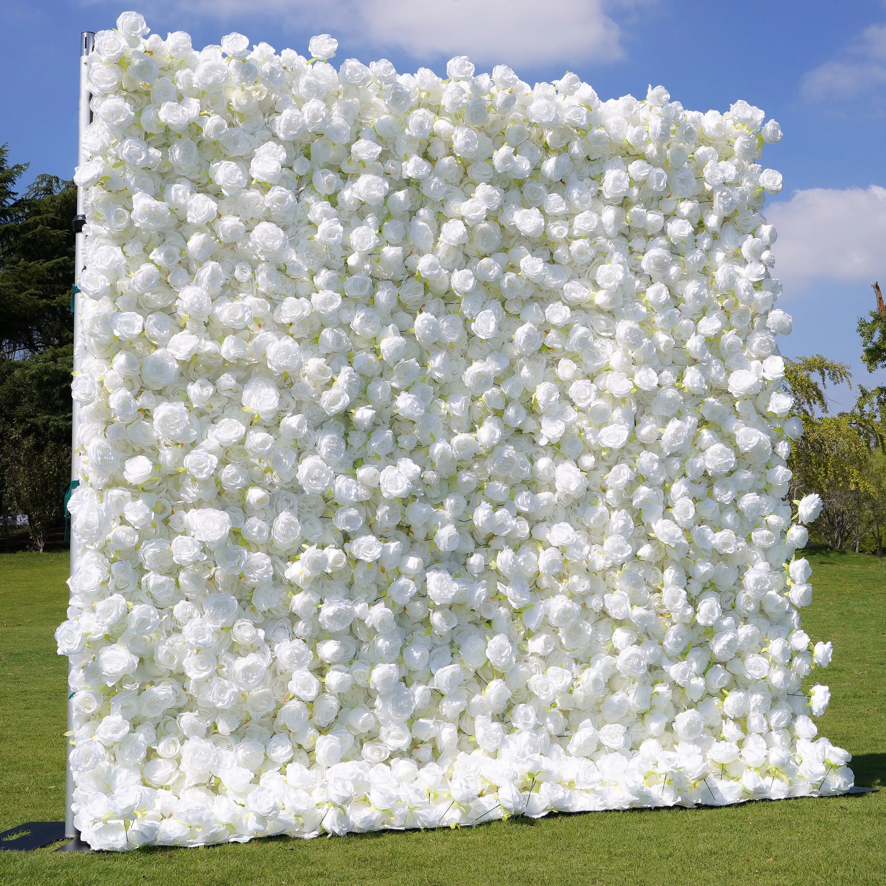 Angel:5D Fabric Artificial rolling up curtain flower wall (Ready to Ship)