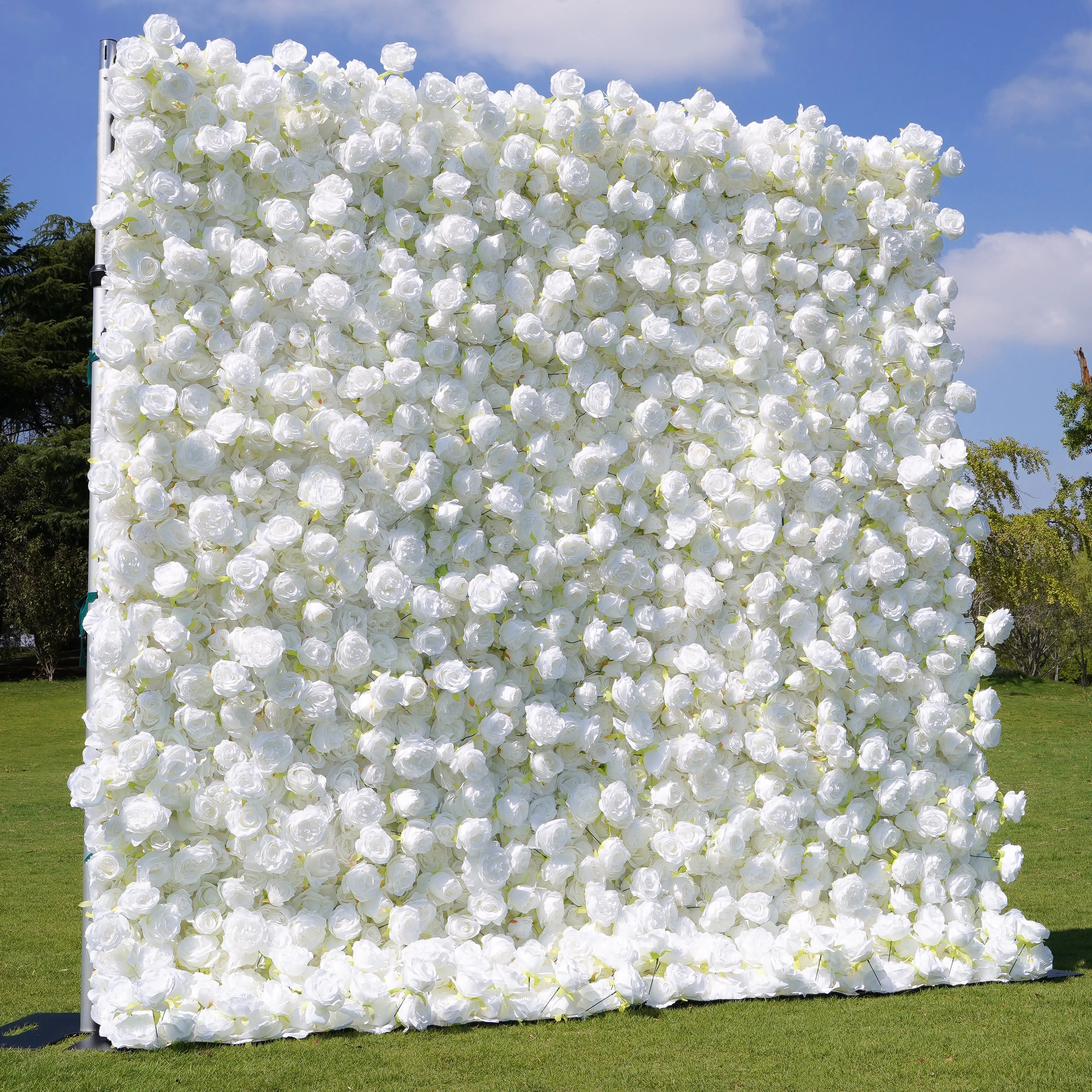 Angel:5D Fabric Artificial rolling up curtain flower wall (Ready to ship)