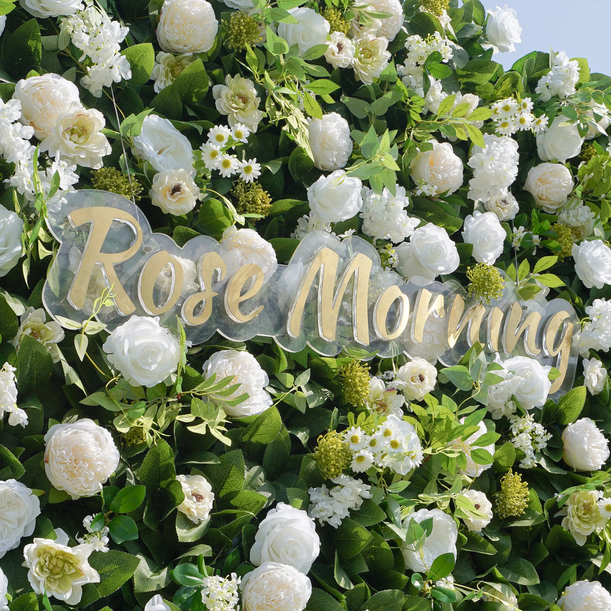 April: 4D Fabric Artificial rolling up curtain flower wall