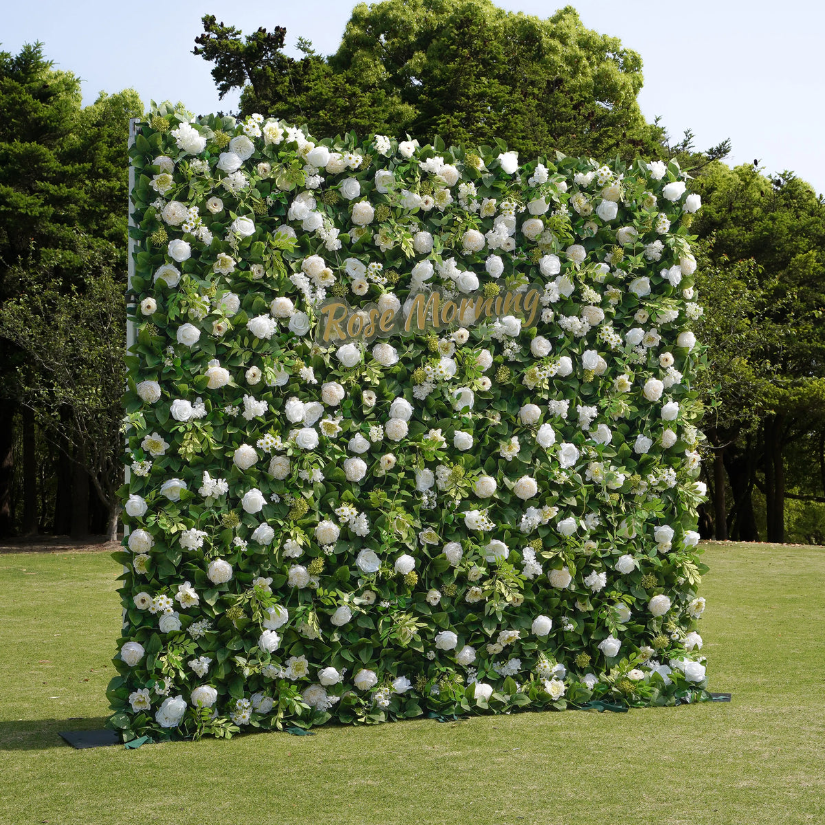 April: 4D Fabric Artificial rolling up curtain flower wall