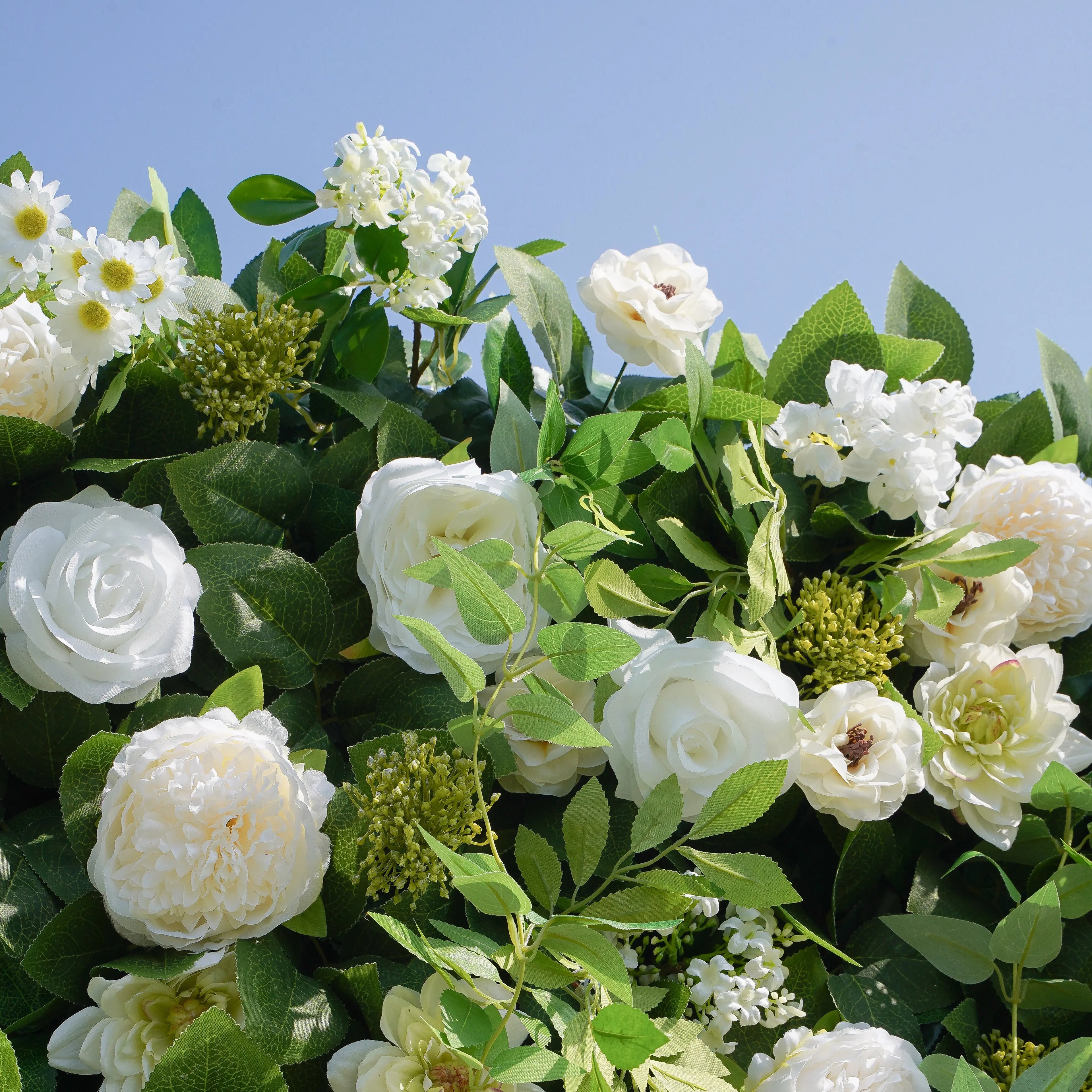 April: 4D Fabric Artificial rolling up curtain flower wall