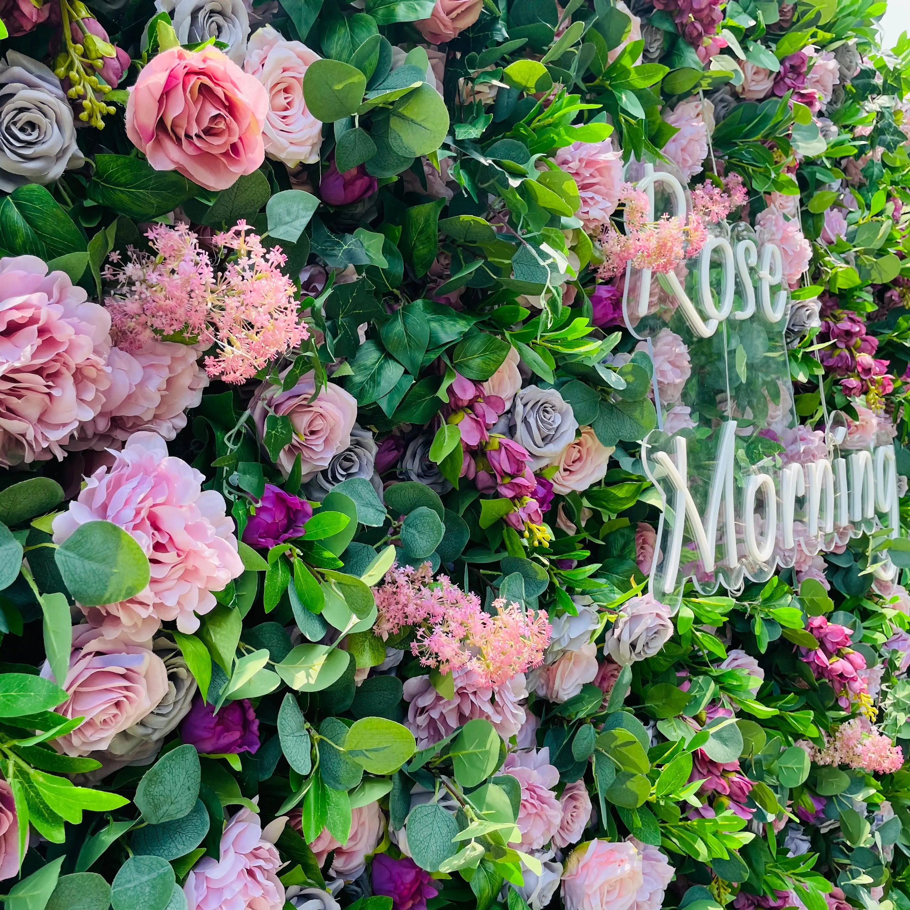 Autumn:5D Fabric Artificial rolling up curtain flower wall
